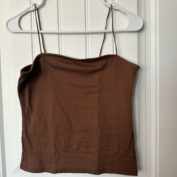 Brown Spaghetti Strap Top - Picture 3 of 3